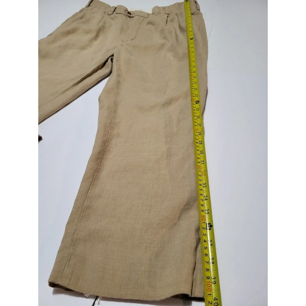 Jos. A Banks Traveler's Collection 100% Linen Brown Pants Size Men's 40x30